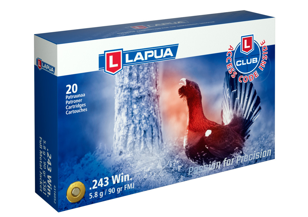 Lapua 243 Win. FMJ 5,8g