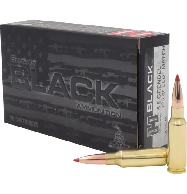 Hornady 6,5 Grendel ELD Match Black/123grs